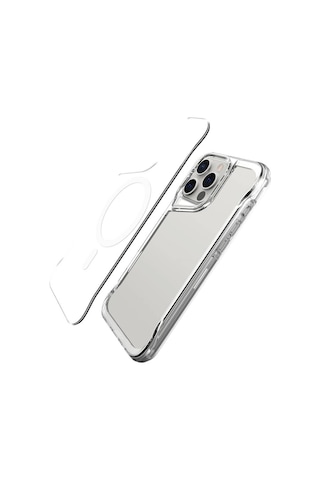 Apple iPhone 16 Pro Uyumlu Kılıf Zore Magsafe Şarj Özellikli T-max Magsafe Kapak-şeffaf Şeffaf