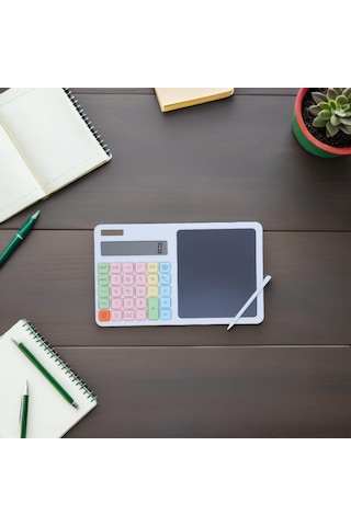 Zvnm 12 Haneli Hesap Makinesi - Lcd Yazı Tahtalı - Dijital Kalemli Zcv12 Diğer