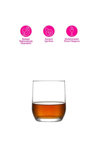 Lav Sude Cam Viski Bardağı 6'lı 315 ml (Meşrubat/Kokteyl Bardağı )