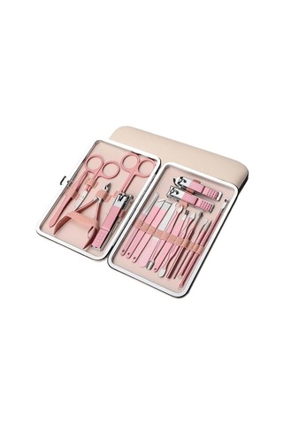 Sunup Sn-27097 Paslanmaz Çelik 18in1 Profesyonel Manikür Tırnak Bakım Seti Çok Renkli