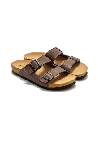 Leo Erkek Terlik Kahverengi 41/45 Kahverengi