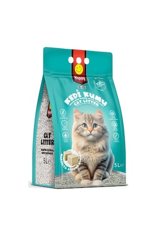 Happy Topaklanan Bentonit Marsilya Sabunlu Kedi Kumu 5 L