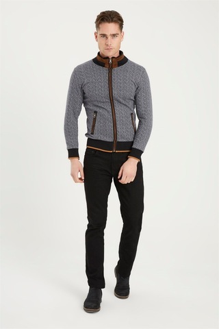 1021 Dewberry Erkek Sweatshırt-balıksırtı Lacivert Balıksırtı Lacivert
