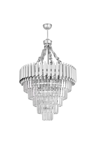 Palmira 55'lik Kristal Taşlı Lüks Avize - Gümüş-yaldız Gümüş Yaldız