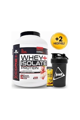 Mustang Nutrition Core+ Series Isolate Whey Protein Tozu 1800 Gr 60 Servis Çilekli Pasta + Shaker + Protein Kahve Hediyeli Çilek Aromalı