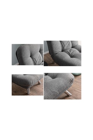 Pafu Hippo Tekli Yataklı Koltuk Keten - Açık Gri Açık Gri