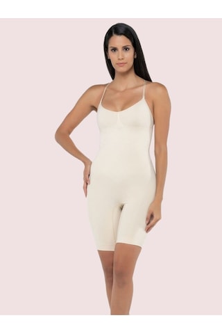 Mistirik Larix Model Extra Toparlayıcı Extra Sıkılaştırıcı Tam Boy Tulum Korse Beyaz Renk Beyaz