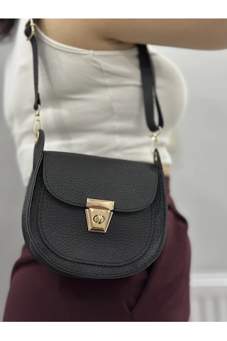 Biçomi Klasik Kapaklı Siyah Cilt Çanta Siyah