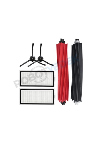 Roborock Q5 Pro, Q5 Pro Plus Uyumlu Yedek Fırça Hepa Filtre Seti-6 Parça