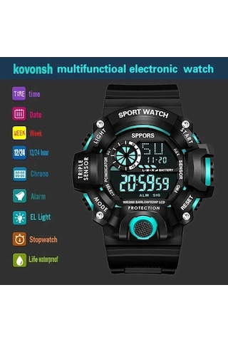 Yingfu Kahverengi Dijital Saat Siyah Ve Kırmızı Siyah