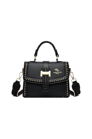 Kadınlar İçin Çantalar Yeni Kadın Çantaları Kadınlar İçin Moda Retro Perçin Kilitli Çapraz Çantalarsiyah Diğer