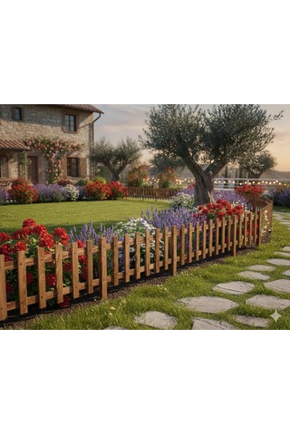 Ahşap Bahçe Çiti- 4 Adet