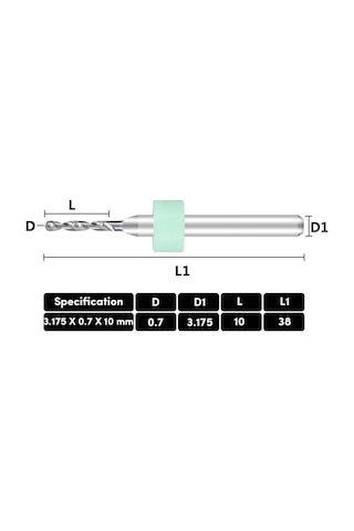 10 Adet 0.7mm Tungsten Karbür Delme Pcb Matkap Ucu