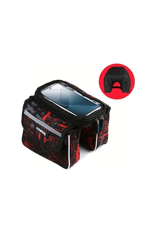 Willowhaven Kamuflej Kırmızı Bisiklet Sırt Çantası Binicilik Çantası Üst Boru Torbası Haki