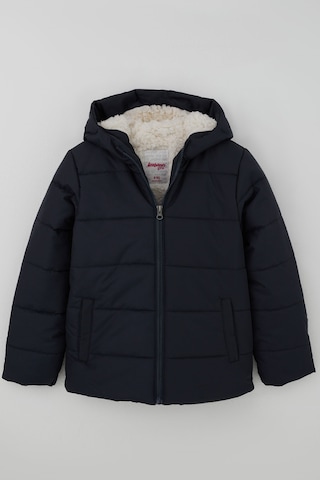 Kabancı Kız Çocuk Mont İç Kısmı Peluş Kapüşonlu Fermuarlı 6-9 Yaş , Lacivert