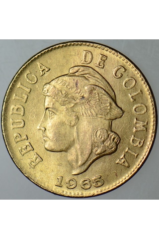 Kolombiya 2 Centavos 1965 Çil -