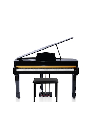Jwin Sapphire Sdp-700 Çekiç Aksiyonlu 88 Tuşlu Kuyruklu Dijital Piyano + Tabure - Siyah