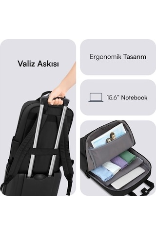 15.6 İnç Laptop İçin Ergonomik Sırt Çantası