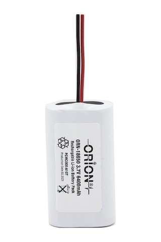 Orion 18650 3.7V 6400 Mah Bms Devreli 1S2P Li-Ion Pil