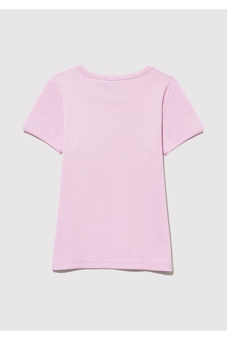 Mavi - Fitilli Pembe Basic Tişört 7610260-86953 Pembe