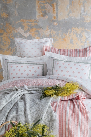 Apricitas Home Florantine Blush Çift Kişilik %100 Pamuk Nevresim Takımı Ve Battaniye-yatak Örtüsü Seti Pembe