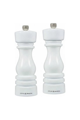 Cole & Mason H233095 London Parlak Beyaz Tuz Ve Biber Değirmenleri 180mm Çok Renkli