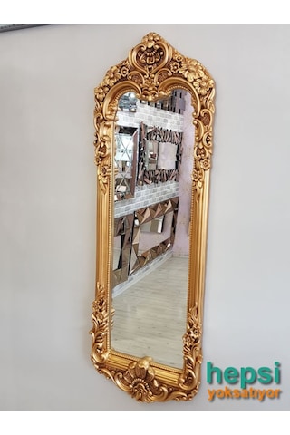 Klasik Model Altın Renk Varaklı Boy Aynası Altın