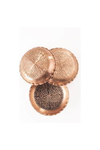 Dmt Copper Home Gaziantep Bakır Çerezlik Seti Kuruyemiş 6 'lı Set 12cm X 2,5cm
