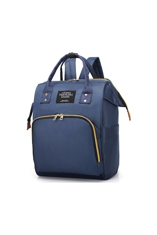 Reedark Anne Çantası 2022 Yeni Model Kanvas Mavi Çift Askılı Çanta Anne Bebek Süt Biberonu Taşıma Çantası Mavi