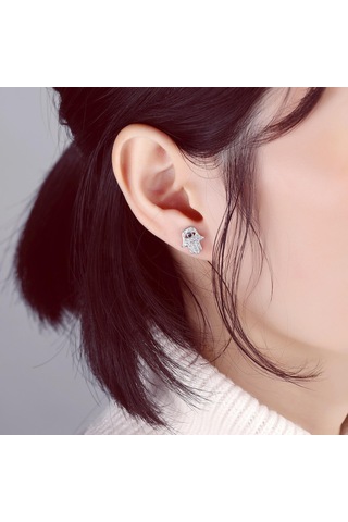 Gümüş Opk Palmiye Şekli Küpe Moda Küpe Çok Renkli