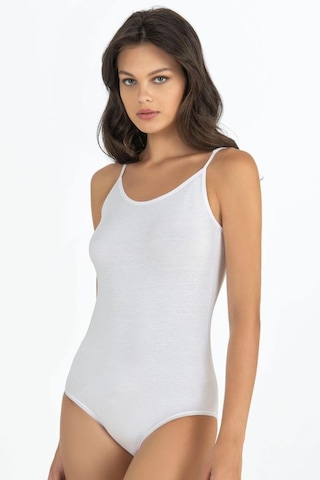 Fabony Bayan İp Askılı Çıtçıtlı Body 1180 Beyaz