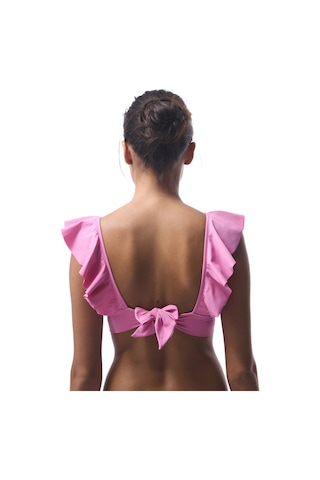 Penti Pembe Begonia Fırfırlı Bikini Üstü