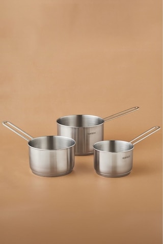 Karaca Fiorino İndüksiyon Tabanlı Çelik 3 Parça Mini Sütlük/Sosluk Set