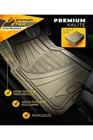 Opel Astra H Heçbek 2005 Ve Sonrası 4d Oto Paspas Star Bej