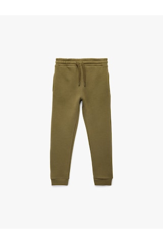 Koton Beli Lastikli Cepli Şardonlu Basic Jogger Eşofman Altı Haki 6wkb40059tk
