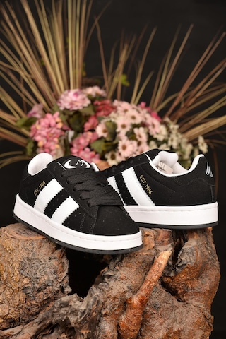 Cool Genç Unisex Kışlık Su Geçirmez Kaydırmaz Hafif Kauçuk Taban Rahat Cilt Deri Spor Ayakkabı siyah