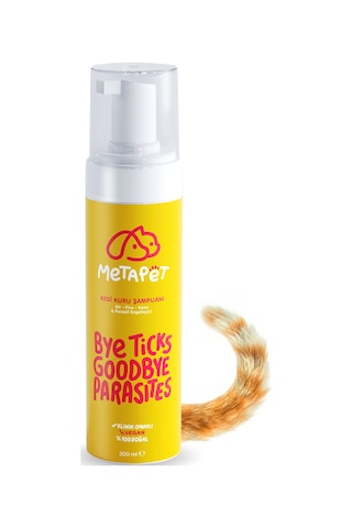 Metapet Kedi Bit Pire Dış Parazit Karşıtı Kuru Köpük Şampuan 200 ML