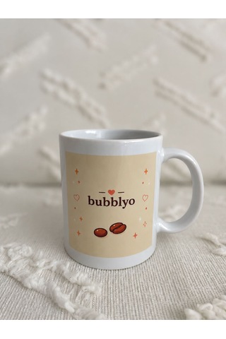 Dudu Bubu Figür Desenli Kupa Bardak Beyaz