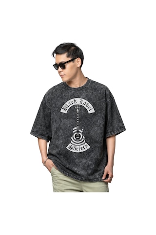 Sevbano Black Label Society Rock Metal Müzik Grubu Baskılı Unisex Oversiz Siyah