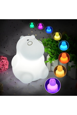 Teltree Büyük Boy Heykel Usb Şarjlı Kumandalı Silikon Gece Lambası - Otomatik Kapama, 1200mah Pil, 0.3-0.8w - Oturma Odası, Yatak Odası, Masaj Aydınlatması Diğer