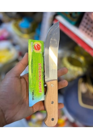 Paslanmaz Çelik 27 Cm Ahşap Saplı Feng Feng Mutfak Doğrama Kesme Bıçağı Çok Amaçlı Tm6146