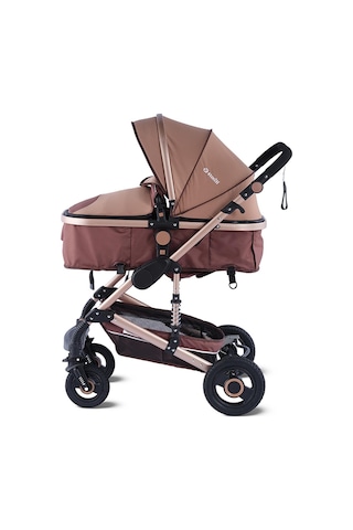 Baby Storch - Seyahat Sistem Bebek Arabası 3 İn 1 - Kahve/gold Renk