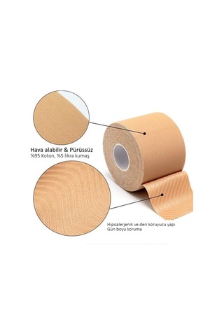 Dark Velvet Göğüs Toparlayıcı & Göğüs Bandı 5 Metre Bej Ten