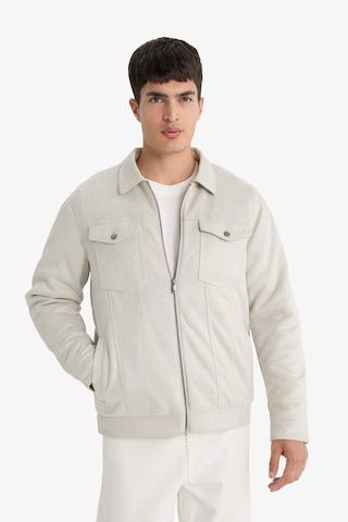 Defacto Slim Fit Dar Kesim Gömlek Yaka Fermuarlı İç Cepli Süet Mevsimlik Baharlık Ceket Mont A3254ax25aubg766 Bej
