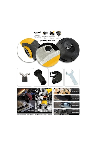 Assur ASR304 125 MM 1200W Avuç Taşlama Siyah