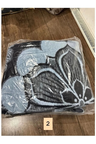 Ceritoğlu Battaniye - Iki Taraflı Çift Kişilik Desenli Ekstra Yumuşak Soğuk Geçirmez 22x180 Cm Lila