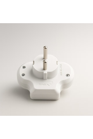 Grup Priz Kablosuz Açma Kapamalı Anahtarlı 2'li Beyaz Grup Priz Golyat Düğmeli Fiş Topraklı Çoklu