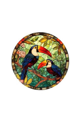 Pazly Yenilik Suntek Sinek Magideal Kuşu Ev Çıkartması Çıkarılabilir Cam Ms Ahşap