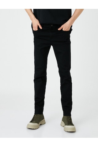 Koton Skinny Fit Kot Pantolon - Michael Jean Siyah 4wam40239nd Siyah