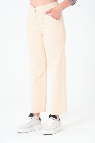 Sortie Collection Kemersiz Gabardin Pantolon Açık Bej